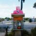 colorful payphone on great ocean road apollo bay