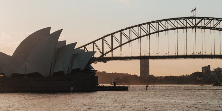 sydney harbour bridge and sydney opera house